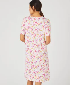 Chemise de nuit maille jersey graphique pur coton peigné