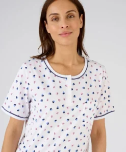 Chemise de nuit pur coton peigné