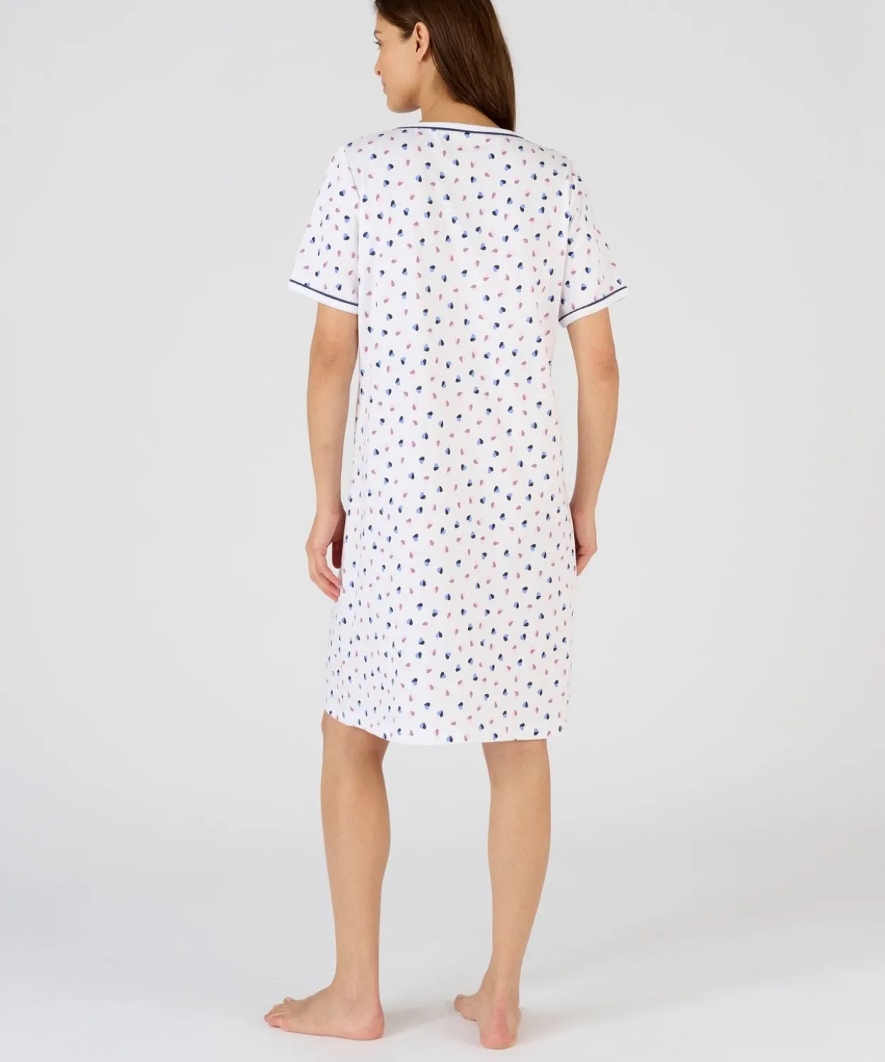 Chemise de nuit pur coton peigné