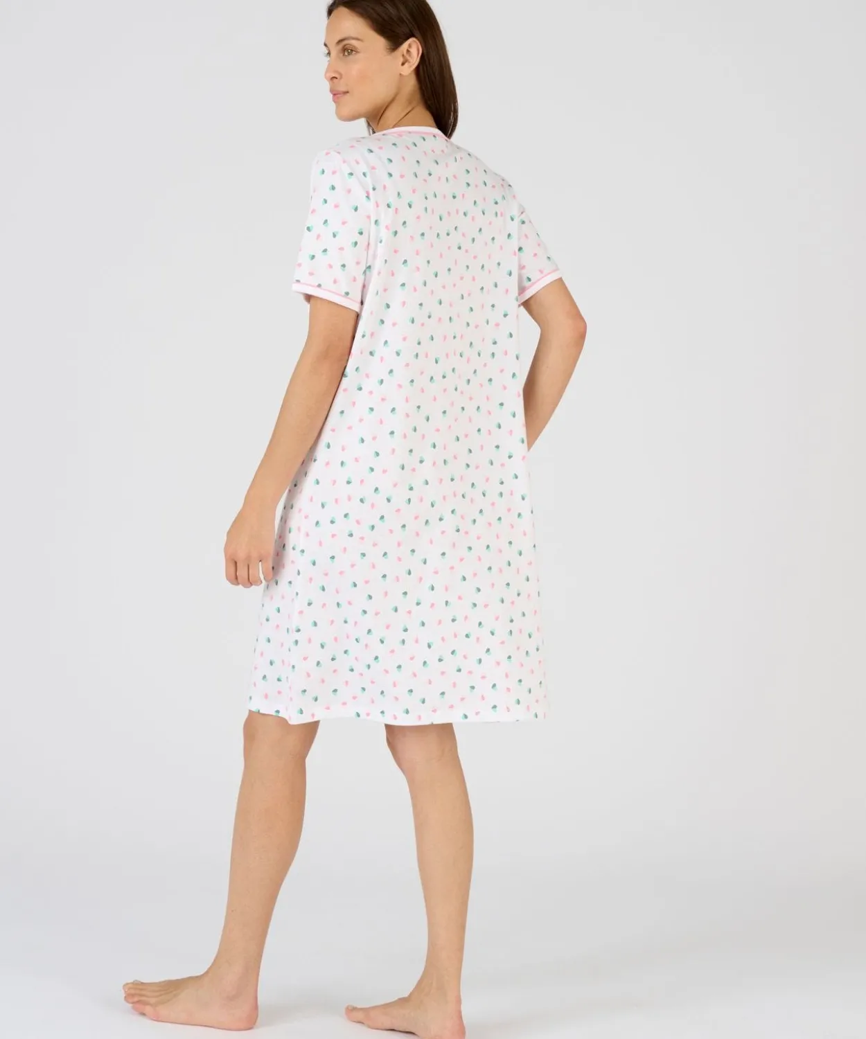 Chemise de nuit pur coton peigné