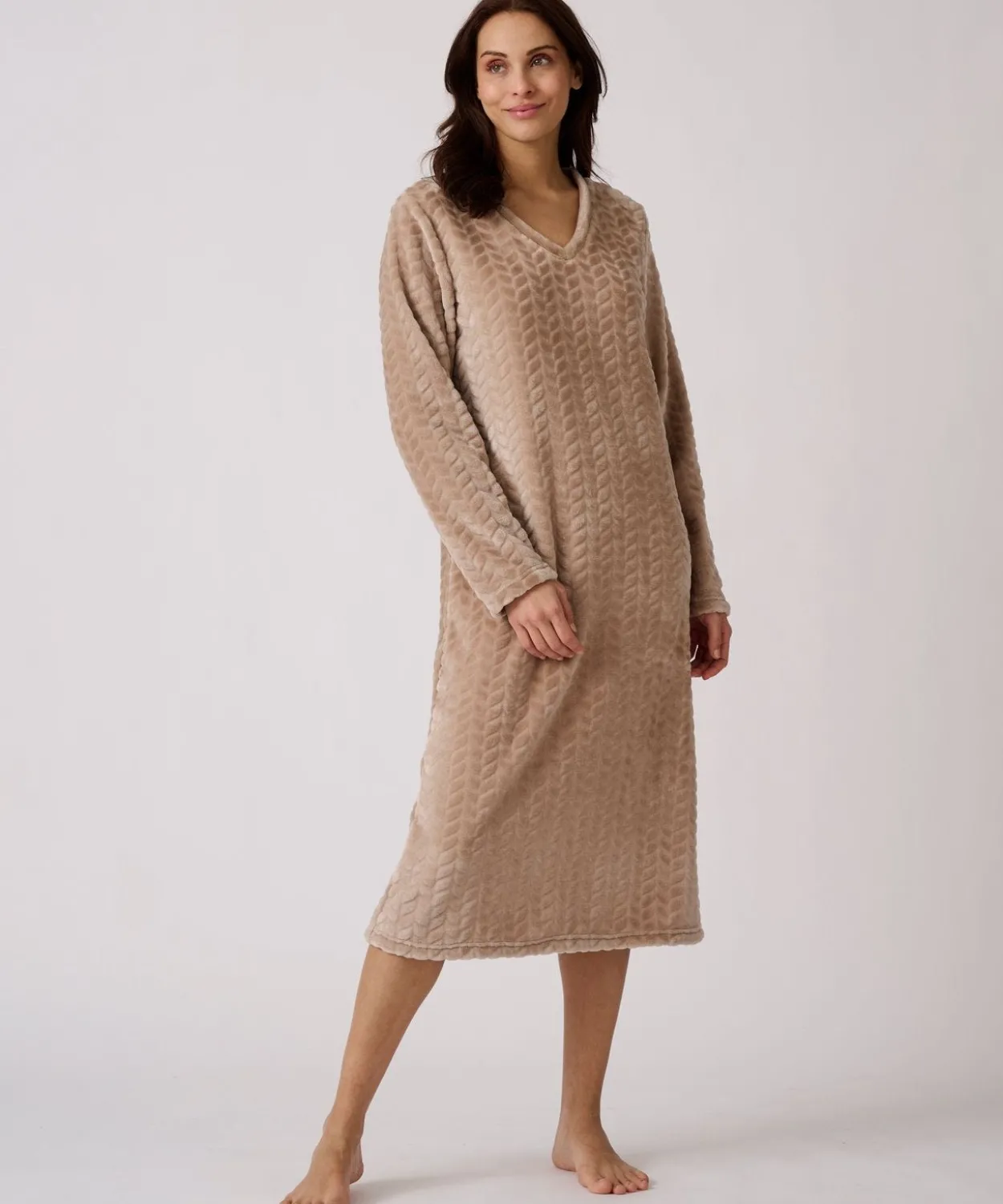Chemise de nuit Thermolactyl maille reliéfée