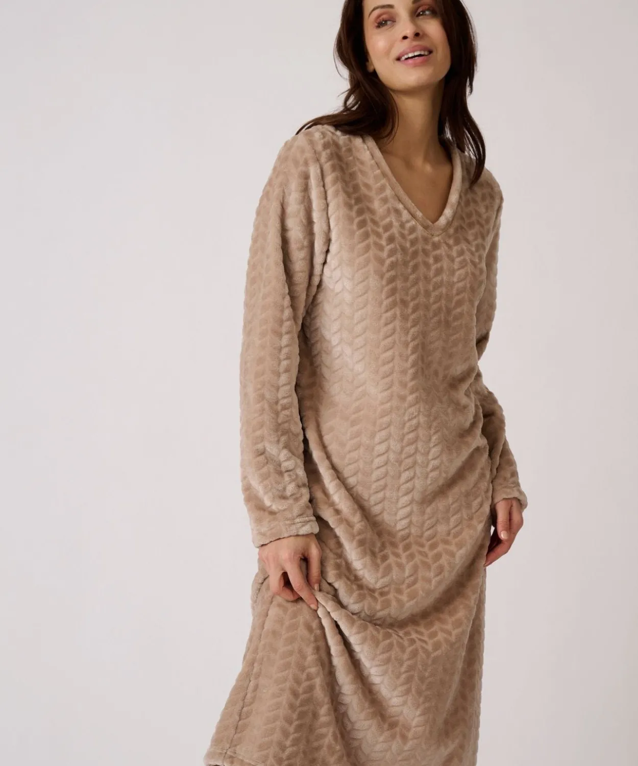 Chemise de nuit Thermolactyl maille reliéfée