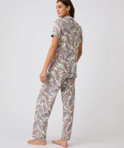 Chemise de pyjama en pur coton peigné