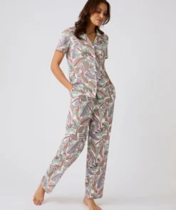 Chemise de pyjama en pur coton peigné