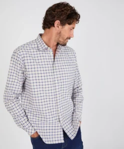 Chemise manches longues à petits carreaux