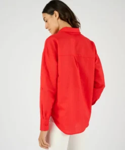 Chemise mélange lin et coton