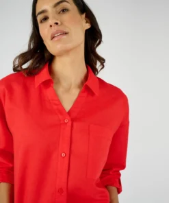 Chemise mélange lin et coton
