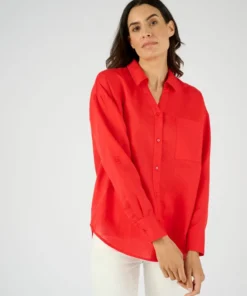 Chemise mélange lin et coton
