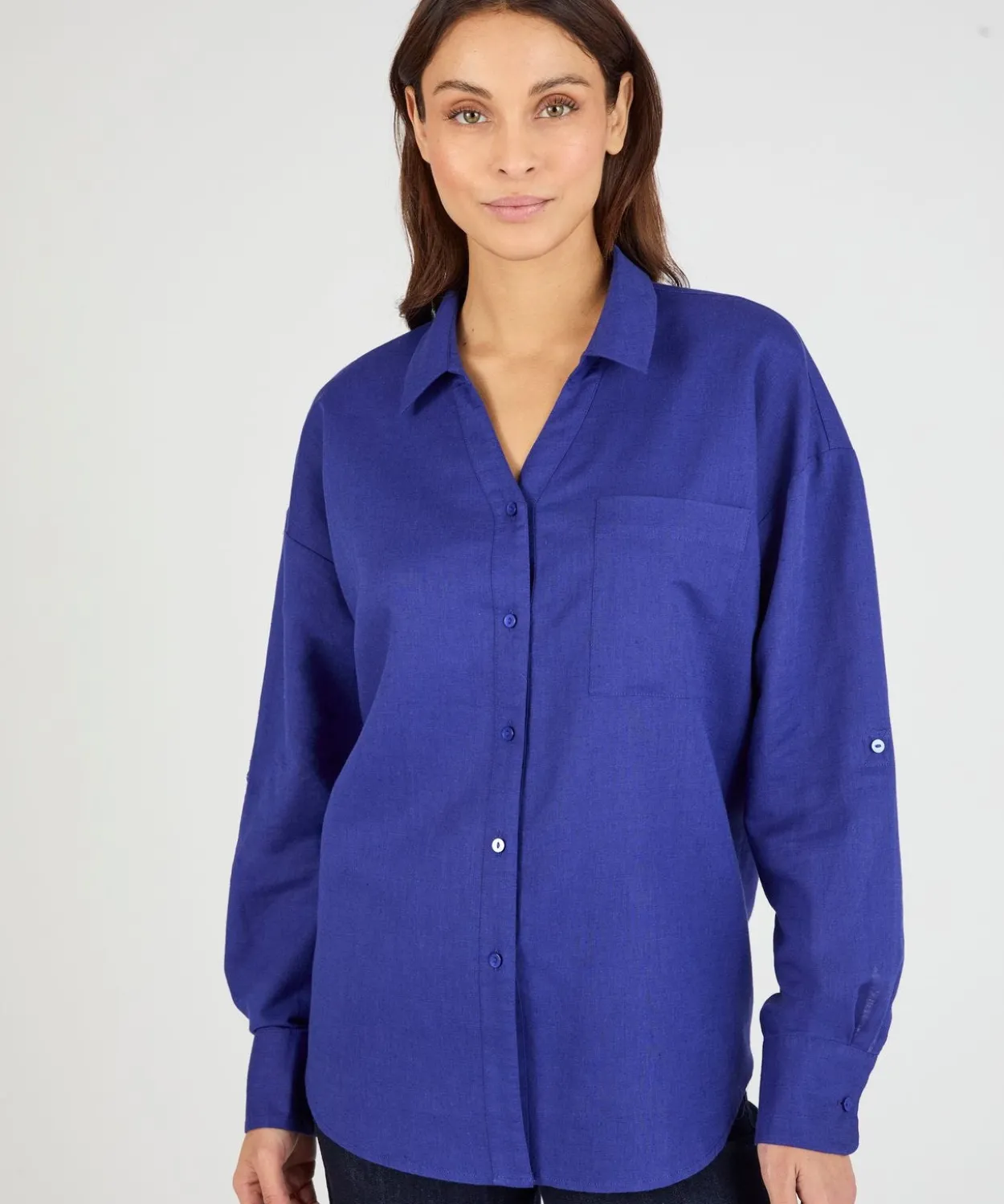 Chemise mélange lin et coton