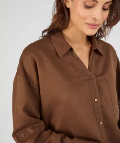Chemise mélange lin et coton