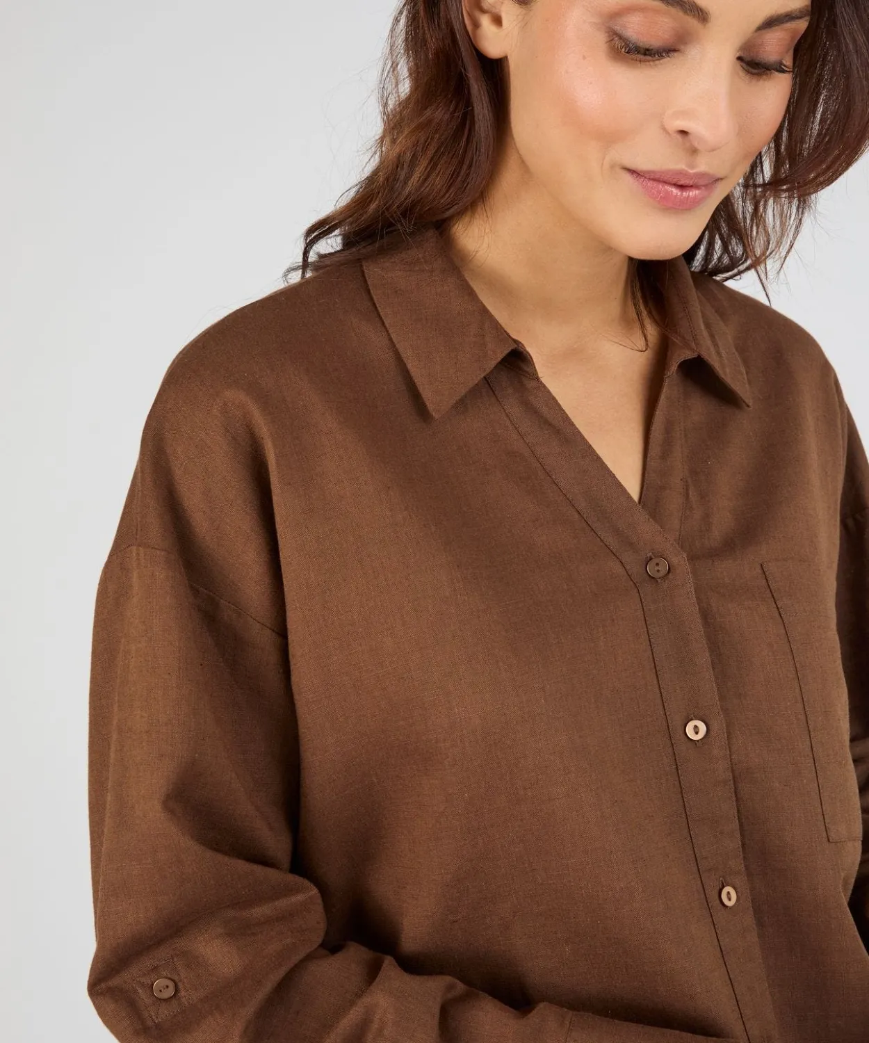 Chemise mélange lin et coton