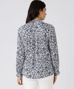 Chemisier col volanté pure viscose Lenzing(TM) EcoVero(TM)