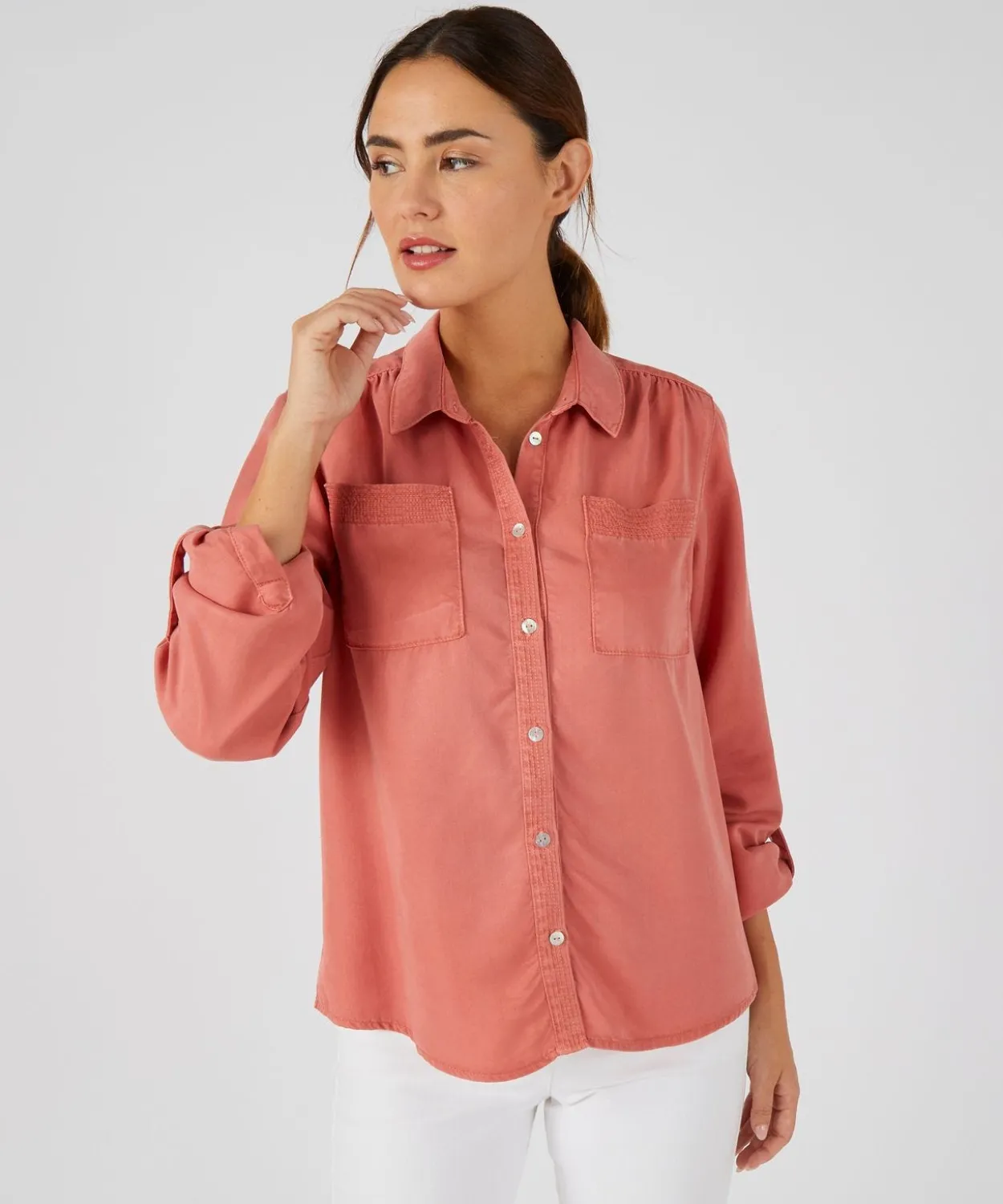 Chemisier fibres lyocell Tencel(TM)