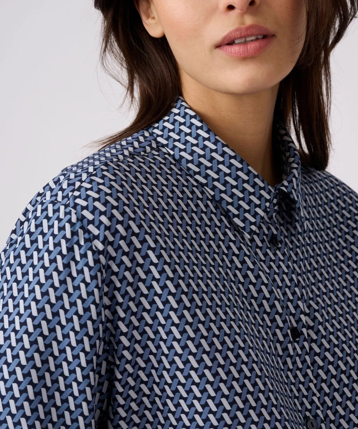 Chemisier imprimé graphique pure viscose