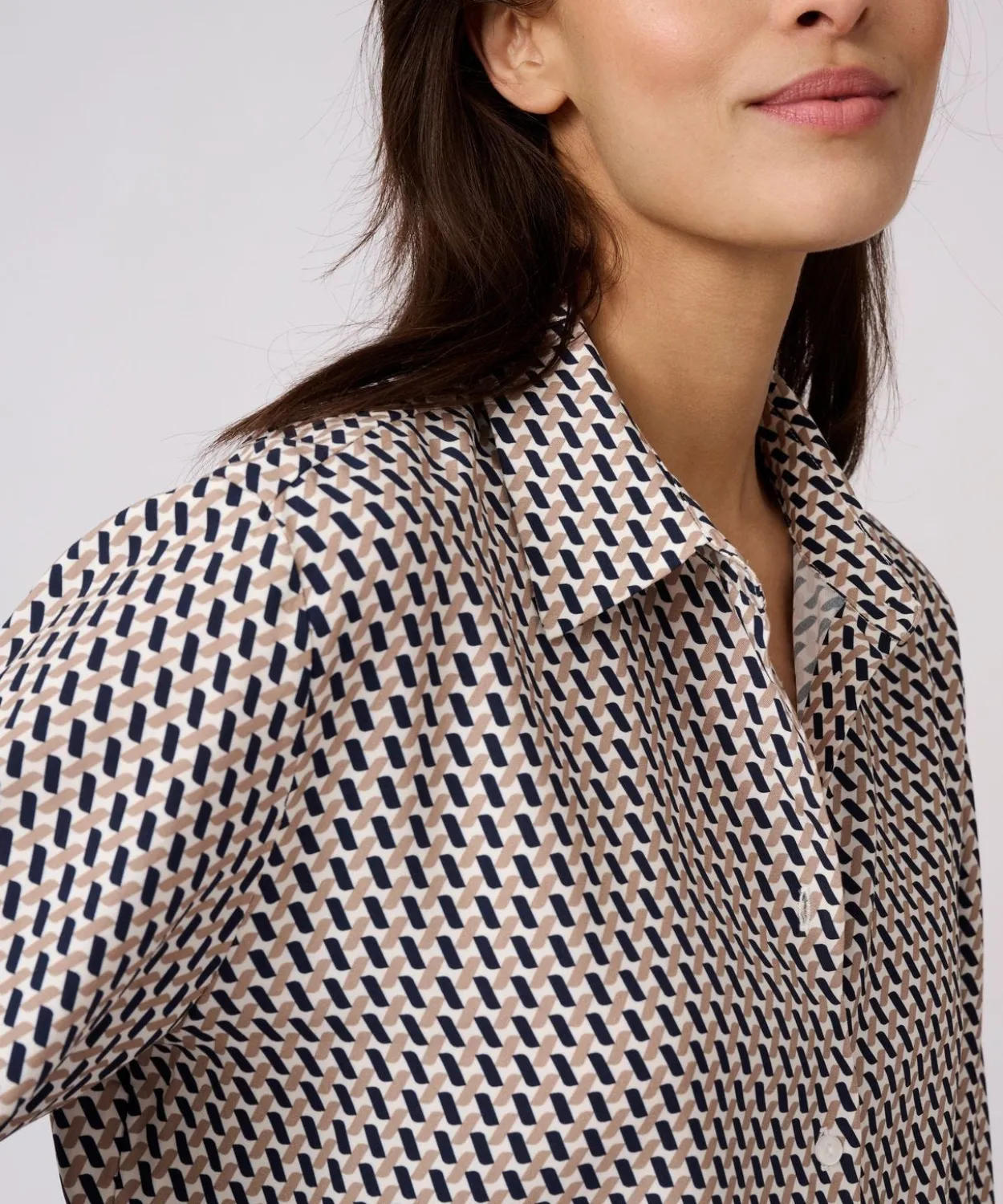 Chemisier imprimé graphique pure viscose