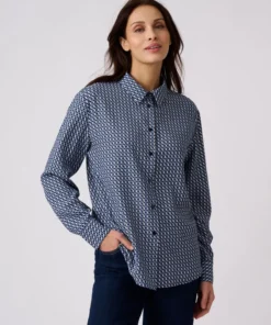 Chemisier imprimé graphique pure viscose