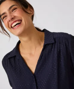 Chemisier jacquard reliéfé