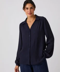 Chemisier jacquard reliéfé