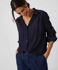 Chemisier jacquard reliéfé