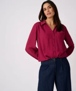 Chemisier jacquard reliéfé