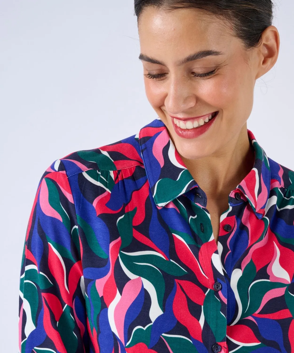 Chemisier maille fluide viscose stretch