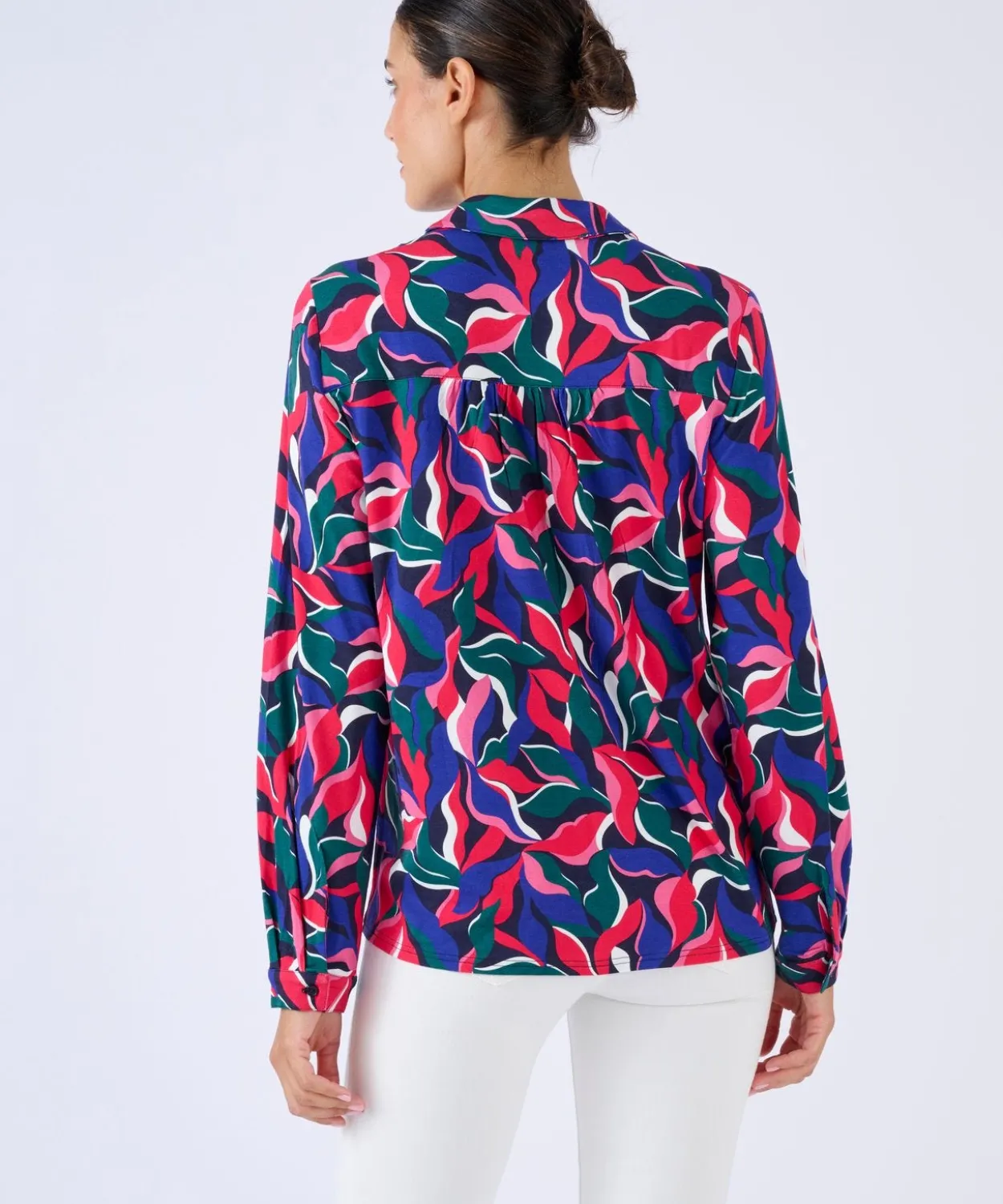 Chemisier maille fluide viscose stretch