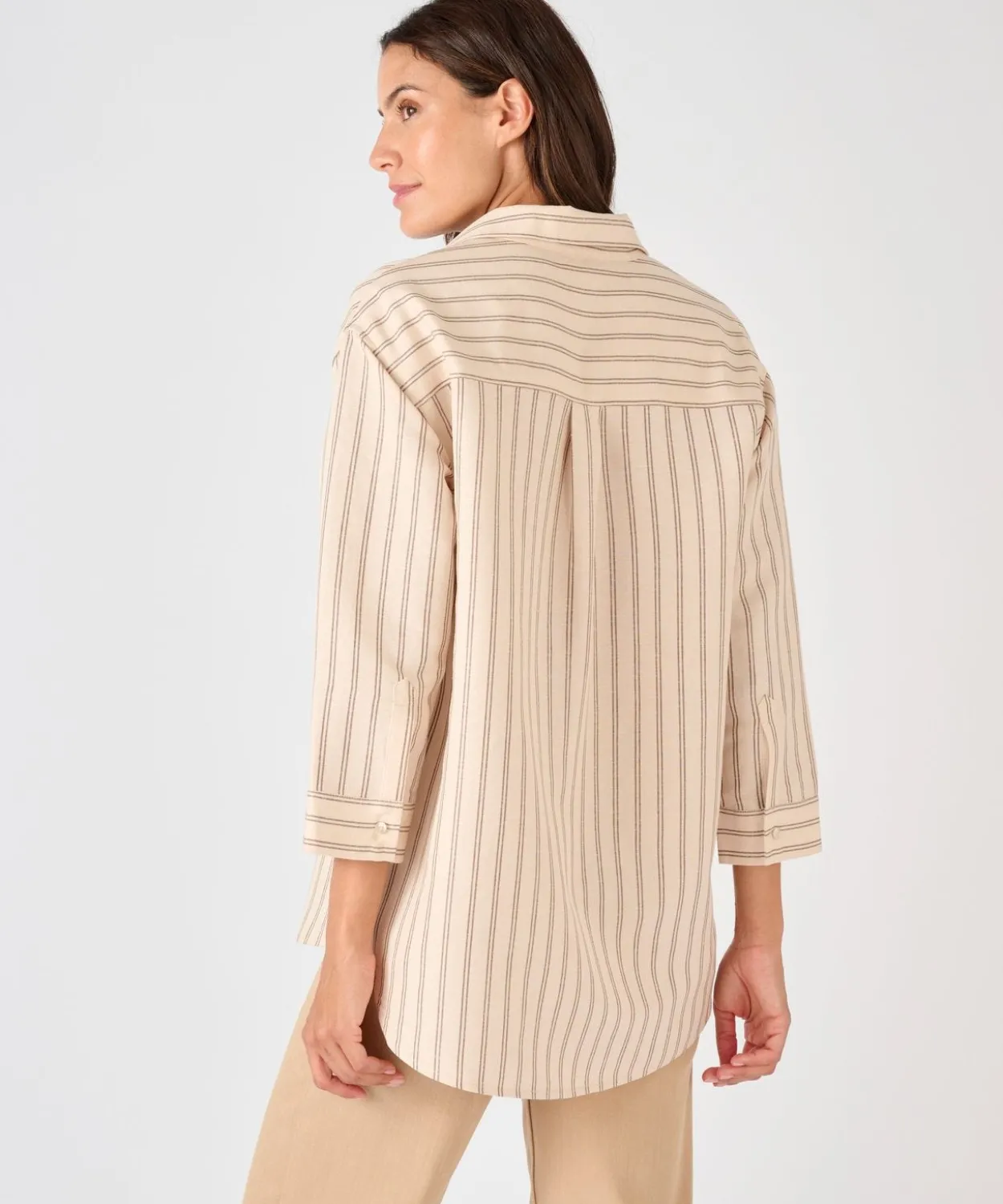 Chemisier mélange lin et viscose