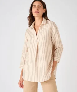 Chemisier mélange lin et viscose