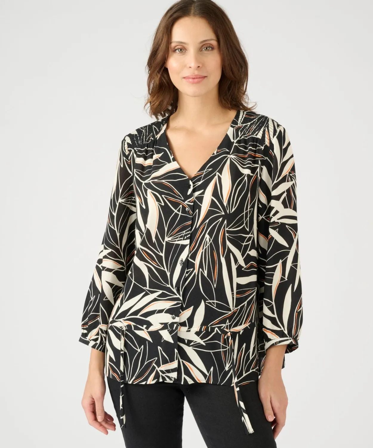 Chemisier tissu crêpe pure viscose
