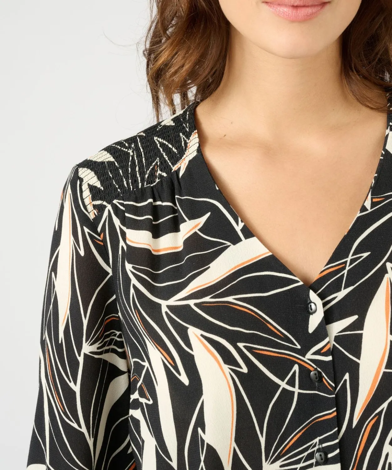 Chemisier tissu crêpe pure viscose