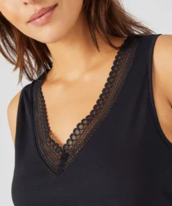 Débardeur Climatyl col V dentelle