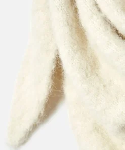 Echarpe triangle tricot poilu doux