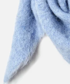 Echarpe triangle tricot poilu doux