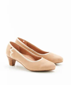 Escarpins fantaisie aspect nubuck