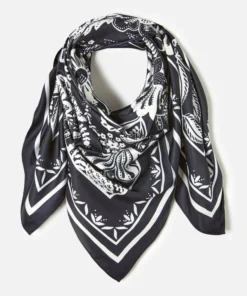 Foulard carré imprimé végétal