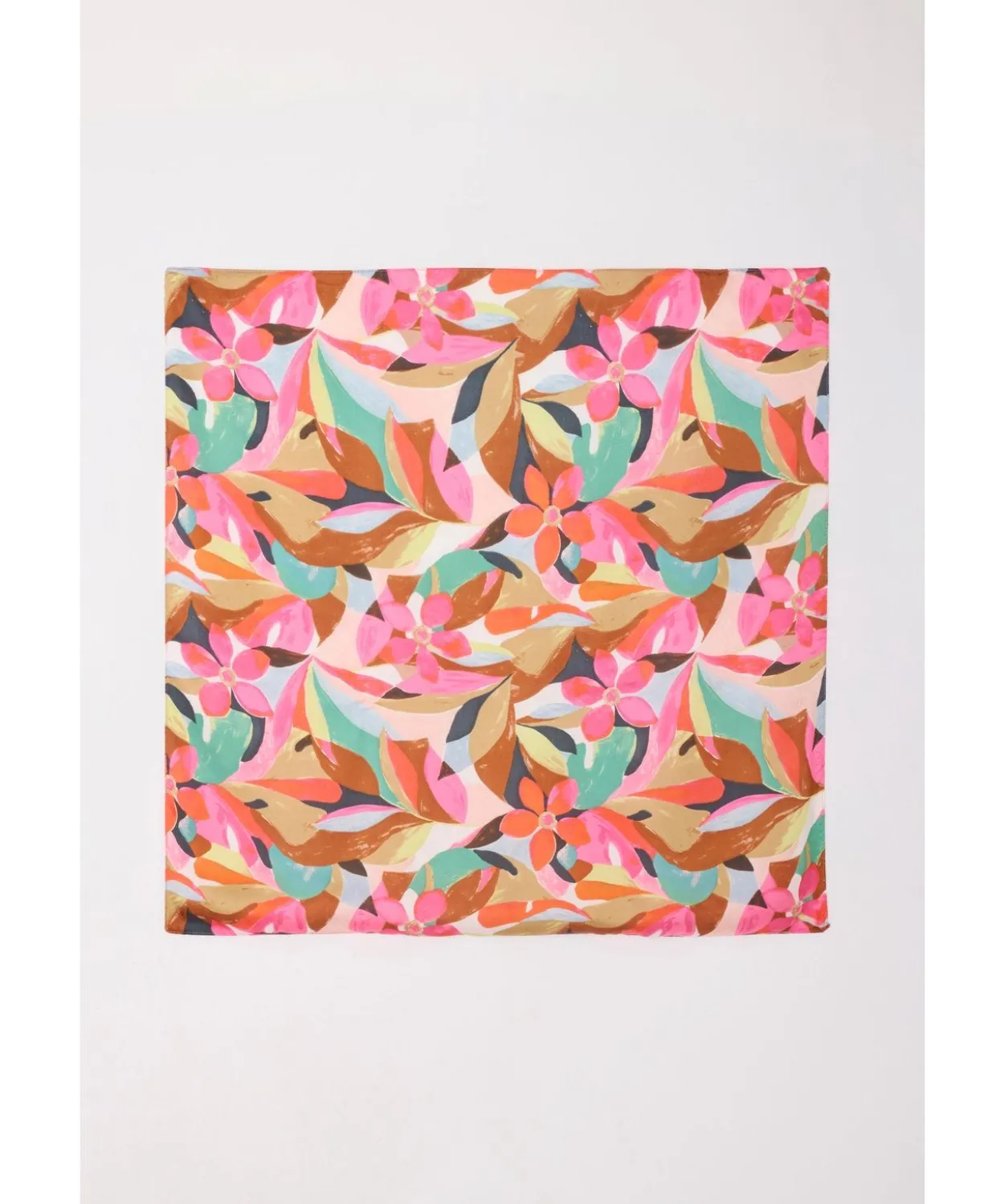 Foulard carré motif floral