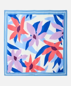 Foulard grand carré fleuri