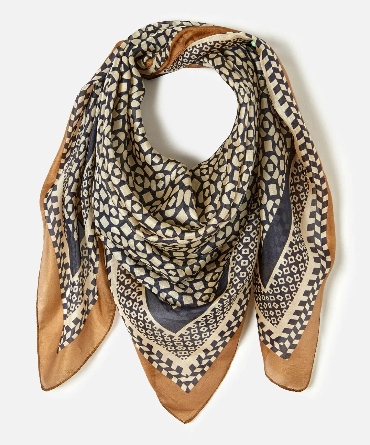 Foulard graphique pure soie
