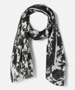 Foulard imprimé végétal contrasté