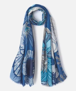 Foulard motif grandes fleurs