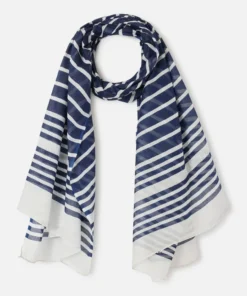 Foulard pur coton marin
