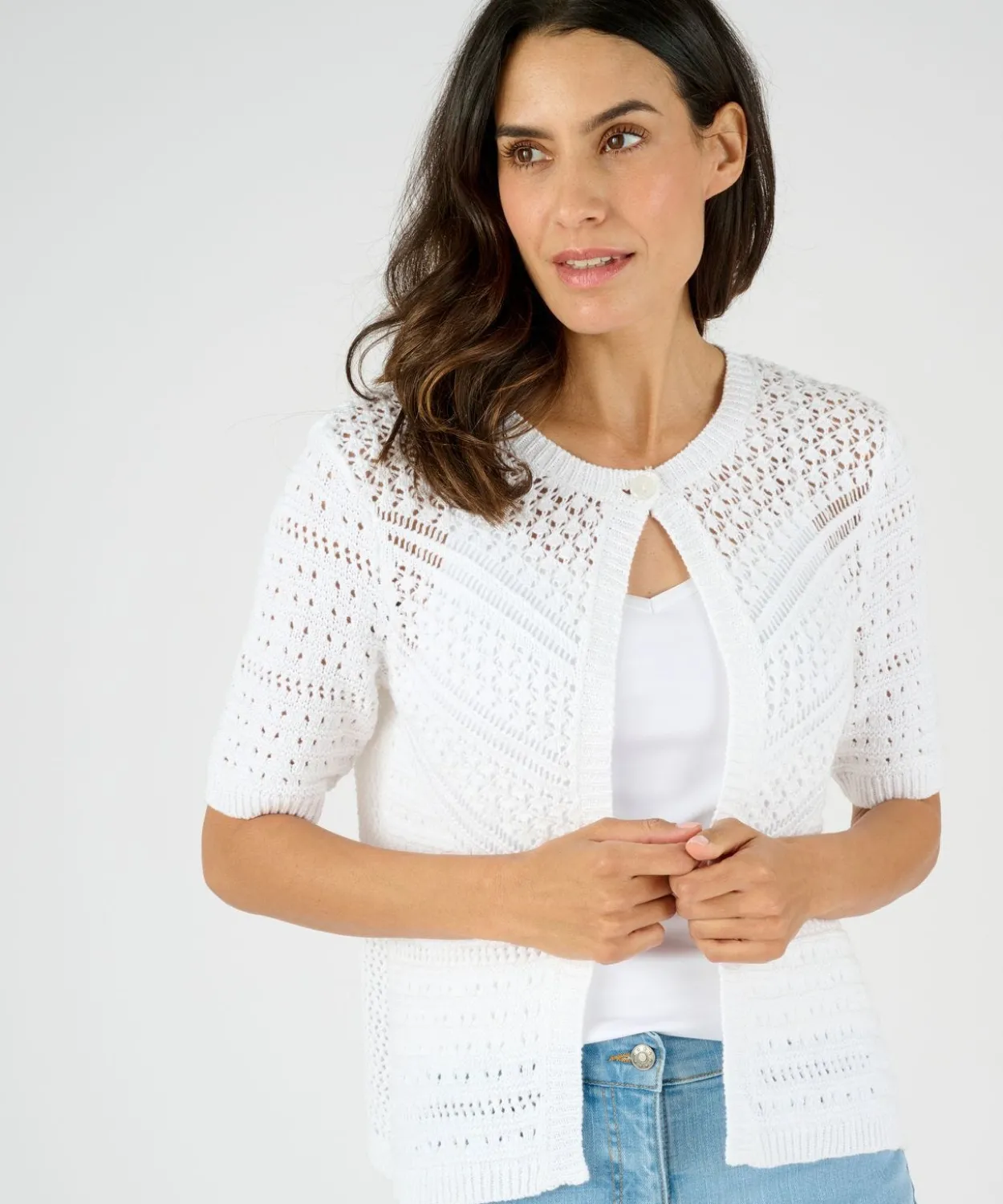 Gilet-boléro jeu de maille