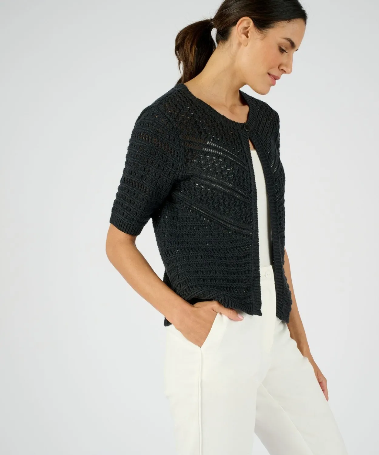 Gilet-boléro jeu de maille