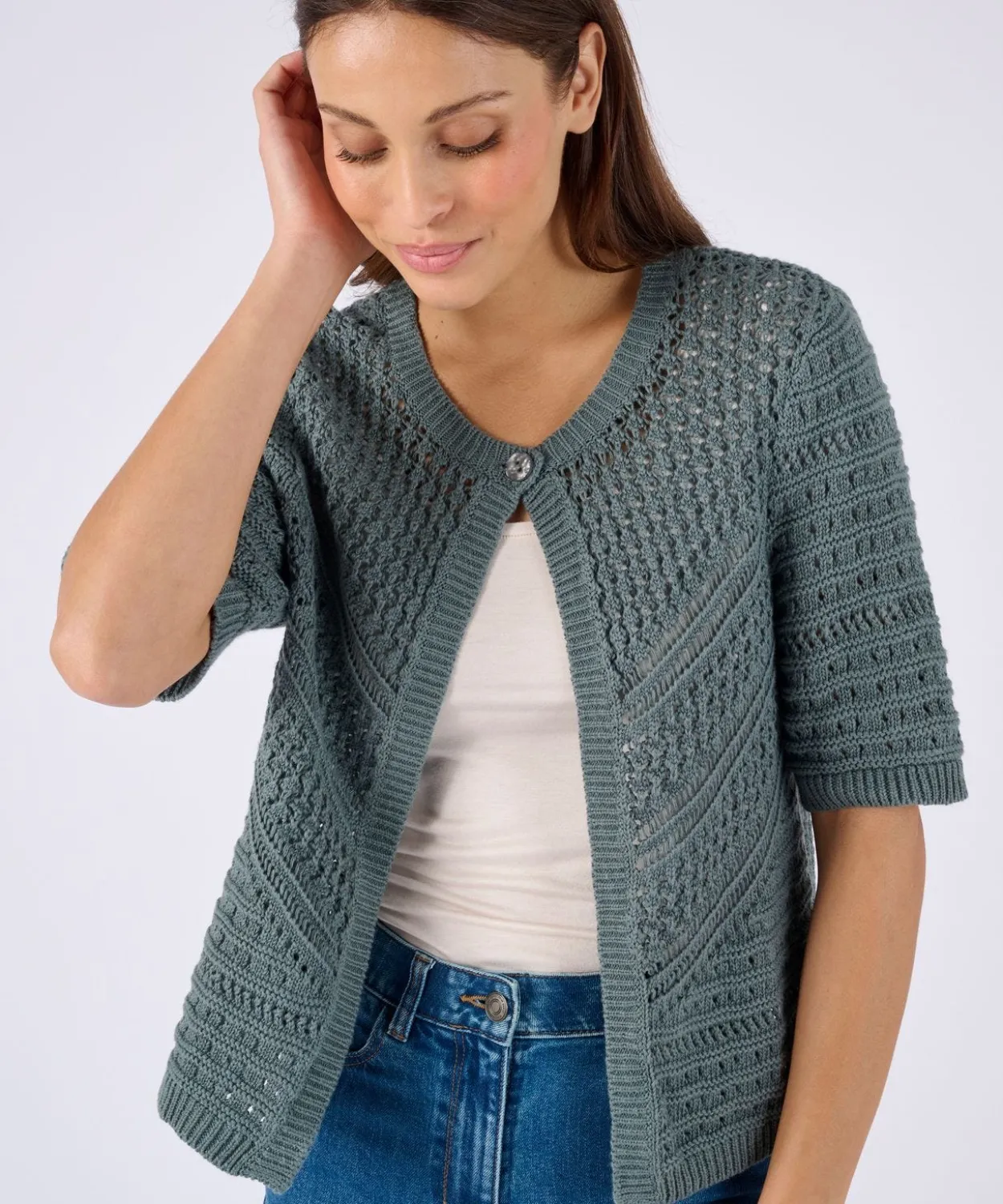 Gilet-boléro jeu de maille