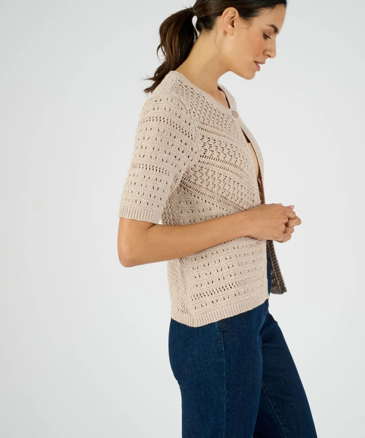 Gilet-boléro jeu de maille
