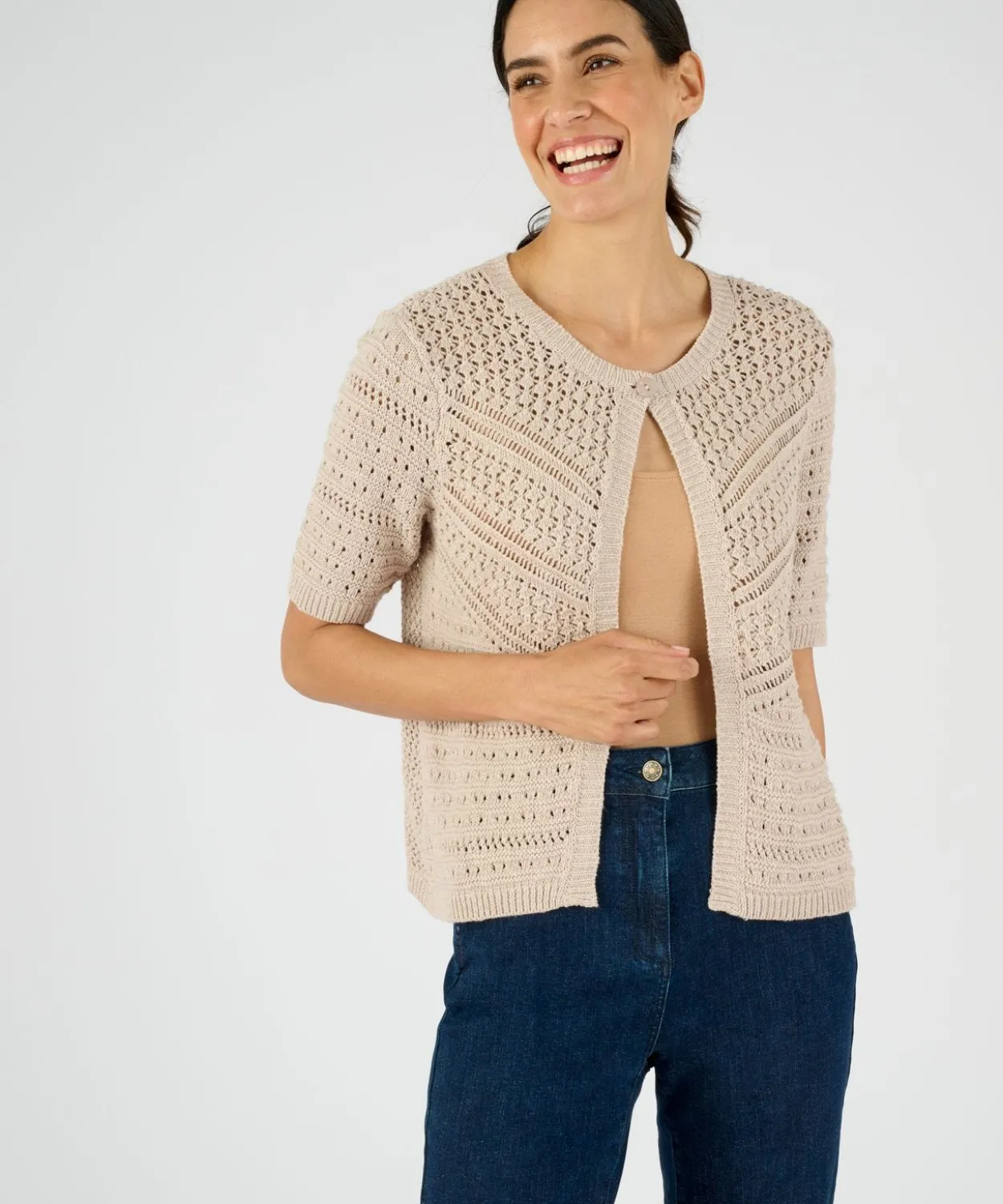 Gilet-boléro jeu de maille