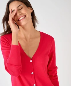 Gilet boutonné manches longues