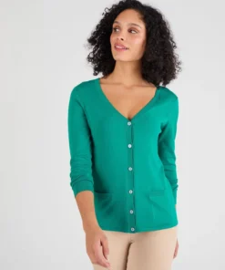 Gilet boutonné manches longues