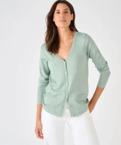 Gilet boutonné manches longues