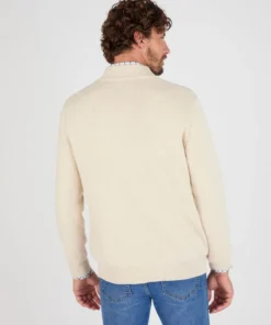 Gilet chiné zippé col montant